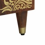 vidaXL Cabinet de salle de bain avec porte marron miel 38 x 33 x 58 cm