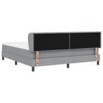 vidaXL Lit à ressorts avec matelas Gris clair 180 x 200 cm tissu