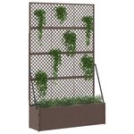 vidaXL Jardinière Marron 105 x 30 x 170 cm Métal