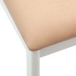 vidaXL Chaise de salle à manger 2 Pièces Blanc et marron