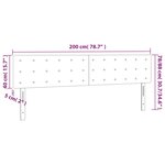vidaXL Tête de lit à LED Gris clair 200x5x78/88 cm Velours