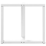 vidaXL Pieds de table à manger en T 2 pièces Blanc 70x35x(72-73) cm Acier