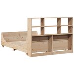 vidaXL Lit bibliothèque sans matelas 150x200 cm bois massif