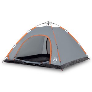 vidaXL Tente de camping 5 personnes gris libération rapide