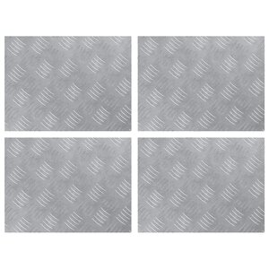 vidaXL Plaques en Aluminium à Motif Losange 4 Pièces Antidérapantes 40x30 cm