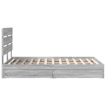 vidaXL Lit de Rangement Gris Sonoma 135 x 190 cm Bois d'ingénierie