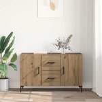 vidaXL Buffet Chêne artisanal 100 x 36 x 60 cm Bois d'ingénierie