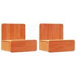 vidaXL Table de chevet avec tiroir 2 Pièces Brun cire 44 x 32 5 x 40 cm