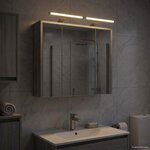 vidaXL Armoire Miroir de Salle de Bain Gris Sonoma 63 5 x 16 x 62 5 cm