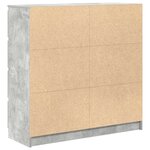 vidaXL Buffet gris béton 100x35x99 cm bois d'ingénierie