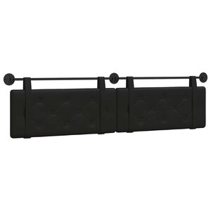 vidaXL Tête de lit suspendue Noir Simili cuir