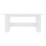 vidaXL Table à manger Blanc 180x90x76 cm Bois d’ingénierie