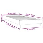 vidaXL Sommier à lattes de lit sans matelas vert foncé 80x220 cm