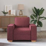 vidaXL Canapé Fauteuil Rouge Vin 60 cm Tissu