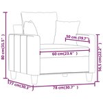 vidaXL Fauteuil Rouge bordeaux 60 cm Tissu