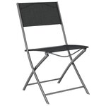 vidaXL Ensemble de salle à manger de jardin 5 pièces Noir Tissu textilène et Acier