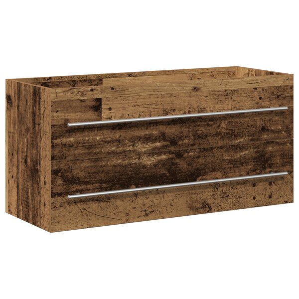 vidaXL Meuble pour Évier avec tiroir Bois Ancien 100 x 38.5 x 48 cm