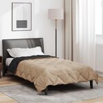 vidaXL Duvet complet toute l'année Noir et Taupe 220 x 140 cm