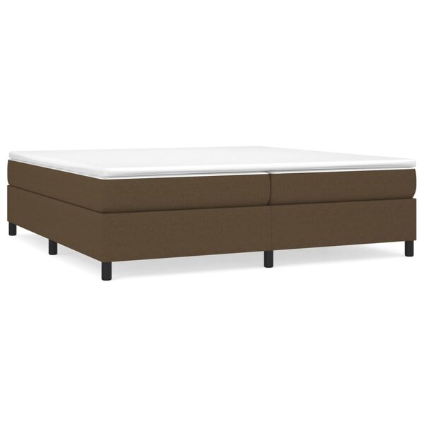 vidaXL Cadre de lit à ressorts marron foncé 200x200 cm tissu