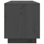 vidaXL Meuble TV Gris 80x35x40 5 cm Bois de pin massif