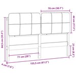 vidaXL Tête de lit capitonnée Blanc et gris clair 150 cm Pin massif
