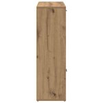 vidaXL Bibliothèque chêne artisanal 90x28x90 cm bois d'ingénierie