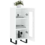 vidaXL Buffet Blanc brillant 34 5x34x90 cm Bois d'ingénierie