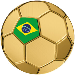 Monnaie BRASIL FOOTBALL Sport Icons 1/1000 Oz Or 3000 Francs Chad (PRÉCOMMANDE)