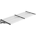 vidaXL Auvent de porte Noir et transparent 239x90 cm Polycarbonate