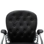 vidaXL Chaise de bureau pivotante Noir Similicuir