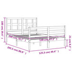 vidaXL Cadre de lit sans matelas blanc 120x200 cm bois massif