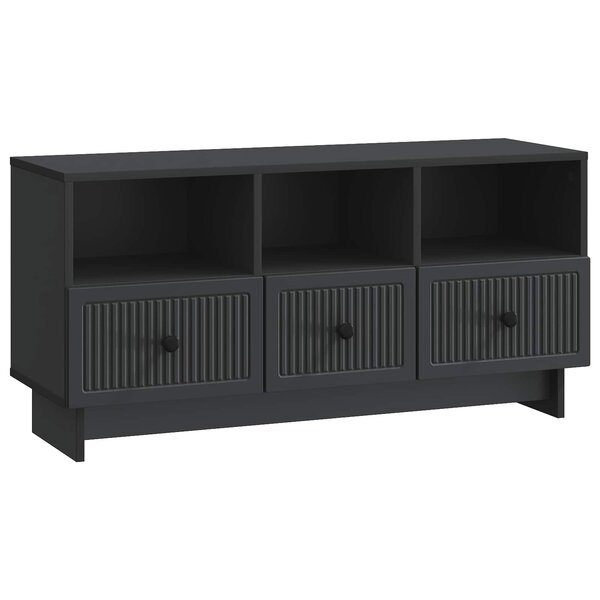 vidaXL Meuble TV avec tiroir Noir 102 x 34 5 x 50 cm Bois d'ingénierie