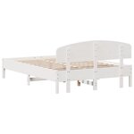 vidaXL Cadre de lit sans matelas blanc 150x200 cm bois de pin massif