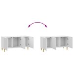 vidaXL Meuble TV Blanc brillant 99 x 34 5 x 50 cm Bois d'ingénierie