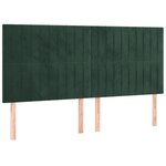 vidaXL Sommier à lattes de lit et matelas Vert foncé 180x200cm Velours
