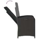 vidaXL Ensemble à manger de jardin coussins 7Pièces Noir Résine tressée