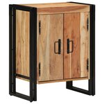 Meuble à chaussures vidaXL Noir 30x30x40 cm en bois d'acacia massif et acier