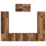 vidaXL Ensemble meuble TV 7 Pièces Bois ancien 180 x 30 x 120 cm