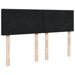 vidaXL Sommier à lattes de lit avec matelas Noir 140x190 cm Velours