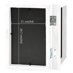 vidaXL Cadre photo dépliable en deux Blanc 2x(21x29 7 cm)