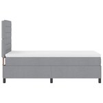 vidaXL Lit à ressorts avec matelas Gris clair 90 x 190 cm tissu