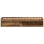 vidaXL Cadre de lit sans matelas vieux bois 90x200 cm bois ingénierie