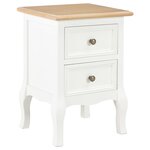 vidaXL Tables de chevet 2 Pièces blanc 35x30x49 cm MDF