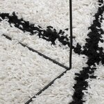 vidaXL Tapis shaggy à poils longs moderne crème et noir 80x150 cm