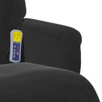 vidaXL Fauteuil inclinable de massage avec repose-pied noir velours