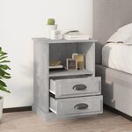 vidaXL Tables de chevet 2 Pièces gris béton 43x36x60 cm