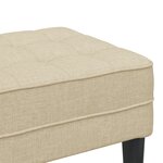 Banc vidaXL Crème 113x57x39 cm en tissu