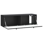 vidaXL Meuble TV mural 98 x 31 x 30 cm Noir Bois d'ingénierie