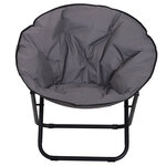 Loveuse fauteuil rond de jardin fauteuil lune papasan pliable grand confort 80L x 80l x 75H cm grand coussin fourni oxford gris