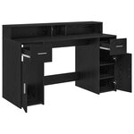 vidaXL bureau Chêne noir 140x55x91 cm Bois d'ingénierie